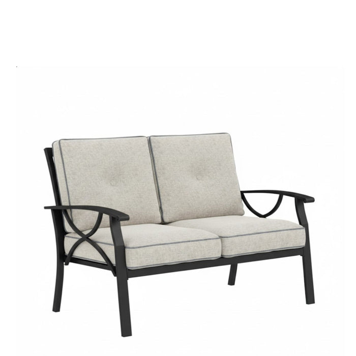All Weather Loveseat 2 Seats Sofa With Cushions - Light Khaki / Beige Home Essentials