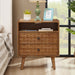 Nightstand With Charging Station, 2 Drawer Bedside Table With Shelf And USB / AC Ports Home Essentials