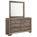 Holmgren - 6 Drawer Dresser With Mirror - Taupe Furniture Max