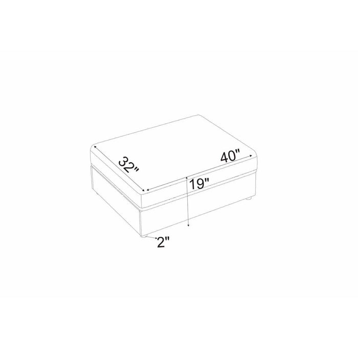 Upholstered Rectangle Ottoman Home Essentials