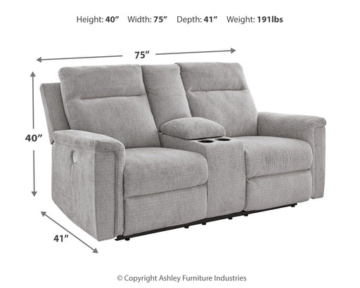 Barnsana - Dbl Power Reclining Loveseat With Console Signature Design by Ashley®