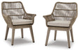 Beach Front - Arm Chair With Cushion (Set of 2) - Beige Signature Design by Ashley®