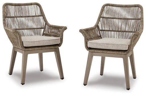 Beach Front - Arm Chair With Cushion (Set of 2) - Beige Signature Design by Ashley®