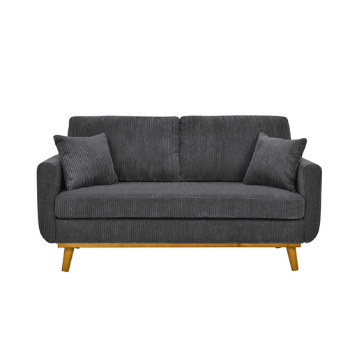 Upholstered Loveseat With Arms And Pillows Home Essentials