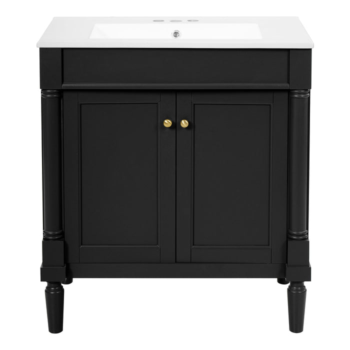 Bathroom Vanity Cabinet With Sink, Soft Close Doors, Storage Cabinet Hearth and Haven