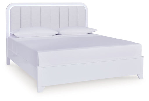 Jarlee - 4 Pc. - King Panel Bed, Dresser, Mirror And Nightstand - White Signature Design by Ashley®