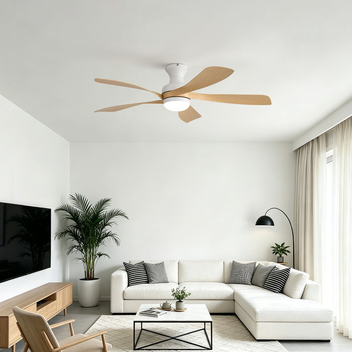 52" Ceiling Fan With 3 Color Dimmable LED Light, DC Reversible Motor, 6 Speed Settings Daily Nest