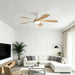 52" Ceiling Fan With 3 Color Dimmable LED Light, DC Reversible Motor, 6 Speed Settings Daily Nest