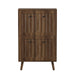Shoe Cabinet, Upright Storage Unit - Walnut Home Essentials