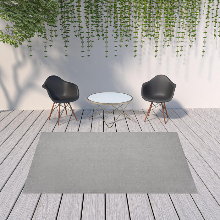 7' X 10' Non Skid Indoor / Outdoor Area Rug - Silver Gray