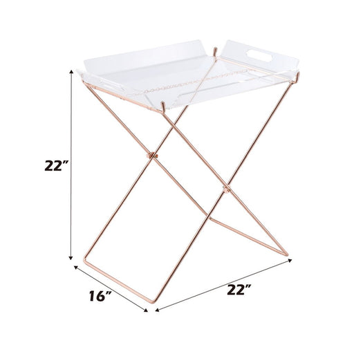 Cercie - Tray Table - Clear Acrylic & Copper ACME
