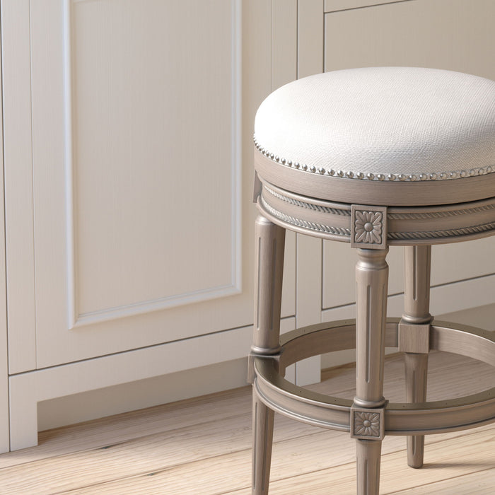 Rustic Elegance Backless Swivel Stool Home Essentials