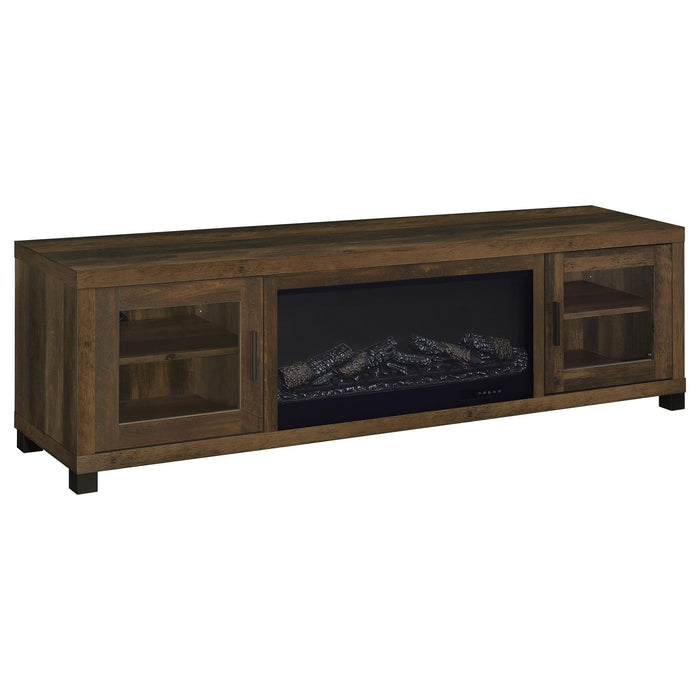 Temby - Fireplace TV Stand With Flameless Ambience - Pine Wood Furniture Max