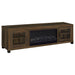 Temby - Fireplace TV Stand With Flameless Ambience - Pine Wood Furniture Max