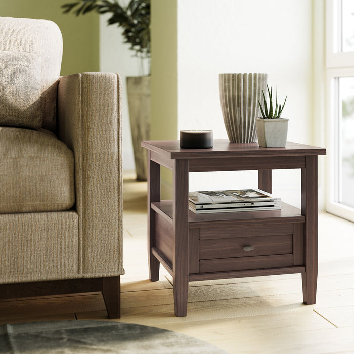 Warm Shaker - End Table - Warm Walnut Brown Simpli-Home