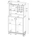 Harlie - 2 Door Wine Cabinet - Oak Furniture Max