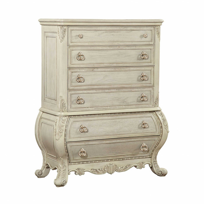 Wood Chest - Antique White