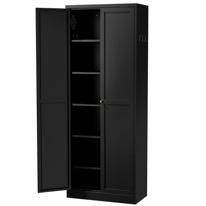 Kitchen Pantry Cabinet With 4 Adjustable Shelves, Heavy Duty Freestanding Organizer Home Essentials