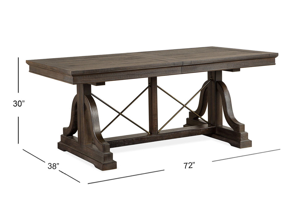 Westley Falls - Trestle Dining Table - Graphite Magnussen Furniture