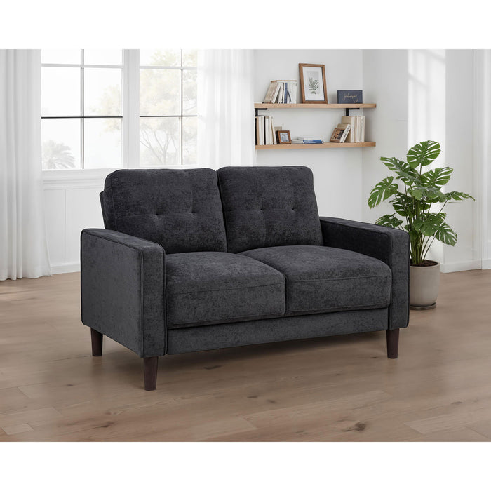 Heather - Track Arm Tufted Loveseat Furniture Max