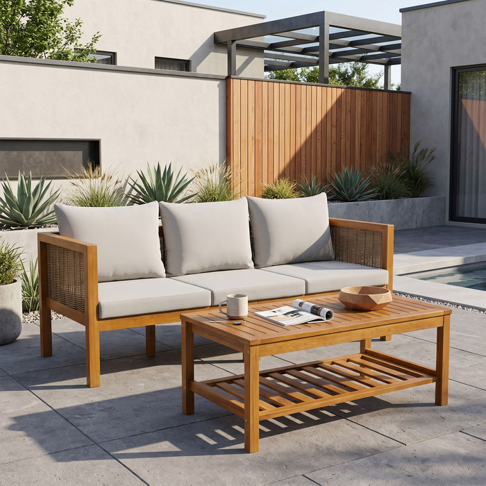 Patio Set Outdoor With Coffee Table And Cushions Hearth and Haven