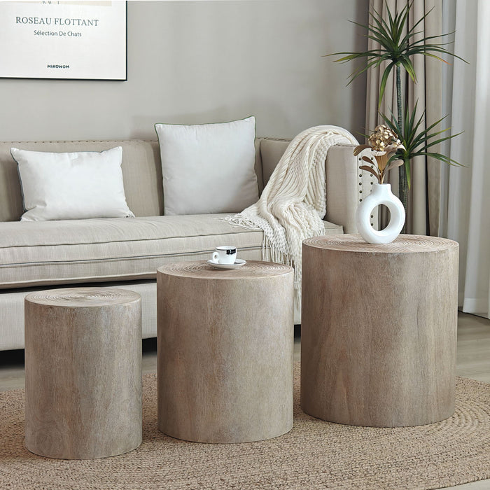 Cylinder Nesting Tables (Set of 3) Home Essentials
