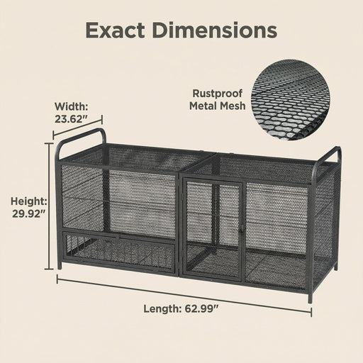 Chicken Cage, Poultry Breeding Coop - Black / Silver Daily Nest