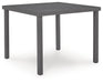 Rocky Creek - Square Dining Table With Umbrella Option - Gray Signature Design by Ashley®
