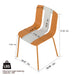 4 Piece Set Of Modern Striped Single Chairs With Folding Square Table Home Essentials