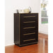 Prescott - 5 Drawer Chest - Brown Furniture Max