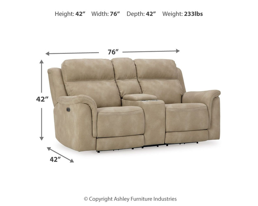 Next-Gen Durapella - Reclining Power Loveseat With Console Signature Design by Ashley®