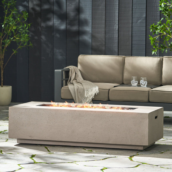 Modern Rectangle Fire Table 50,000 Btu