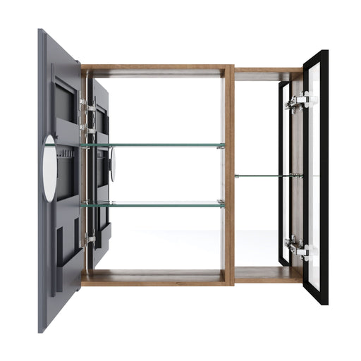 Wall Mounted Bathroom Cabinet & Adjustable Shelves - Imitative Oak Home Essentials