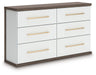 Kendanport - 3 Pc. - Dresser And 2 Nightstands - Brown / White Signature Design by Ashley®