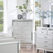 1 Piece Chest With 5 Drawers Snake Skin Bedroom Furniture - Silver Home Essentials