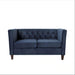 Button Tufted Loveseat, 2 Seater With Square Arm Couch For Living Room US Pride