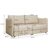Modular Sectional Sofa With Storage, Convertible 2 Seater Sleeper Sofa - Beige Home Essentials