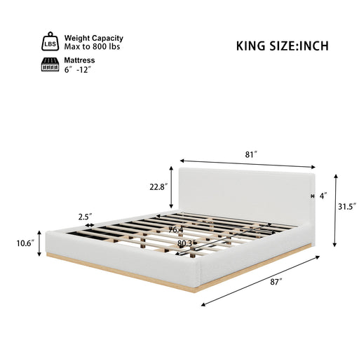 Elegant Upholstered Bed Noble House