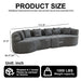 Curved Sectional Sofa With 6 Pillows Home Essentials