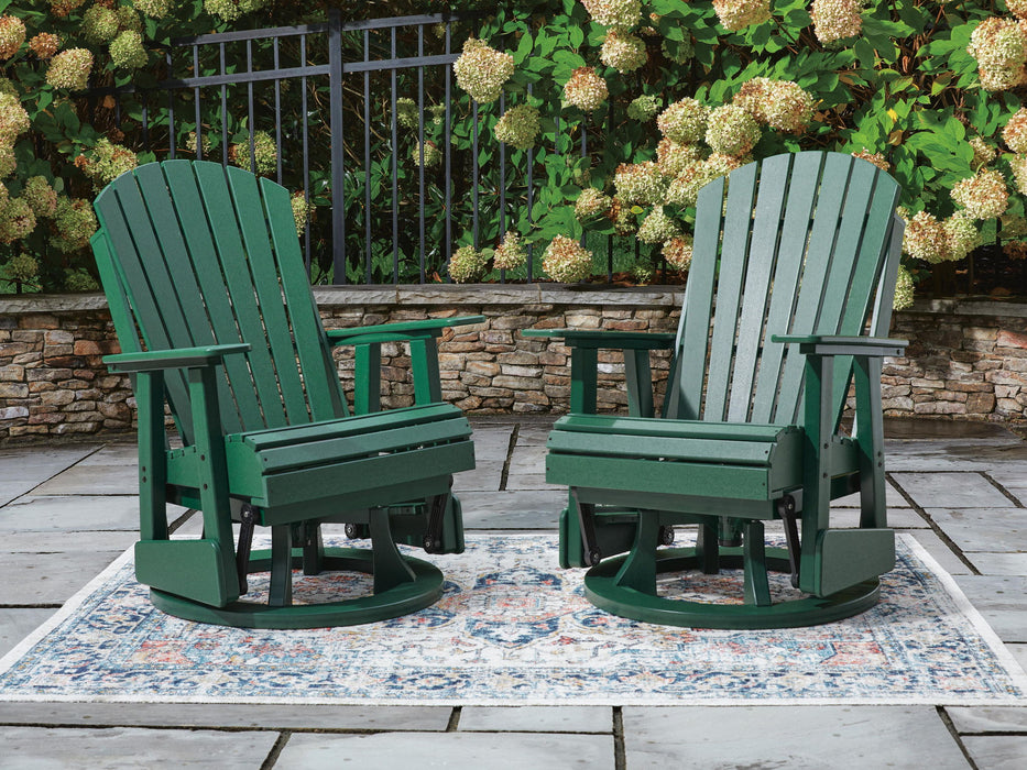 Shell Beach - Swivel Glider Chair - Green Signature Design by Ashley®