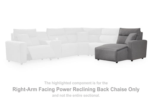 Modmax II - RAF Press Back Power Chaise - Salt And Pepper Signature Design by Ashley®