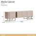 Lisbon - Media Cabinet - Silky Cream / Bronze Michael Amini