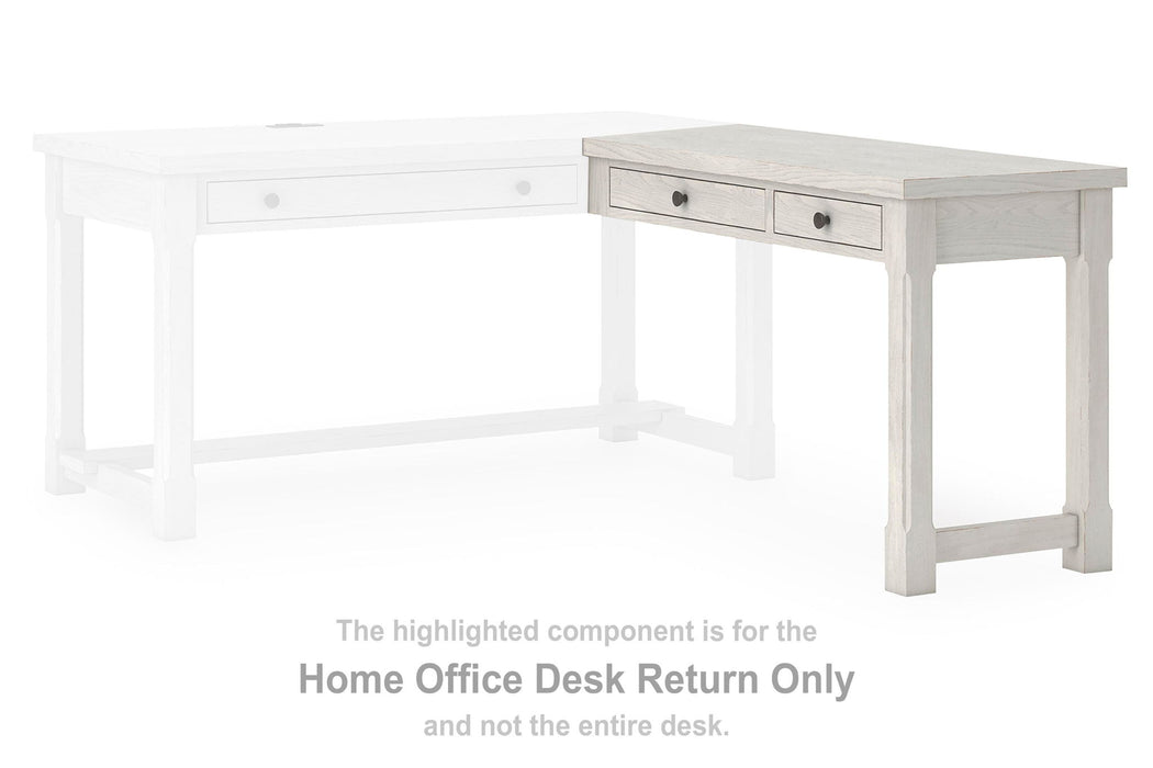 Robbinsdale - Home Office Desk Return - Antique White Signature Design by Ashley®