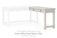 Robbinsdale - Home Office Desk Return - Antique White Signature Design by Ashley®
