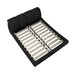 Luxury Upholstered Platform Bed With Oversized Padded Backrest And Solid Wood Frame Home Essentials