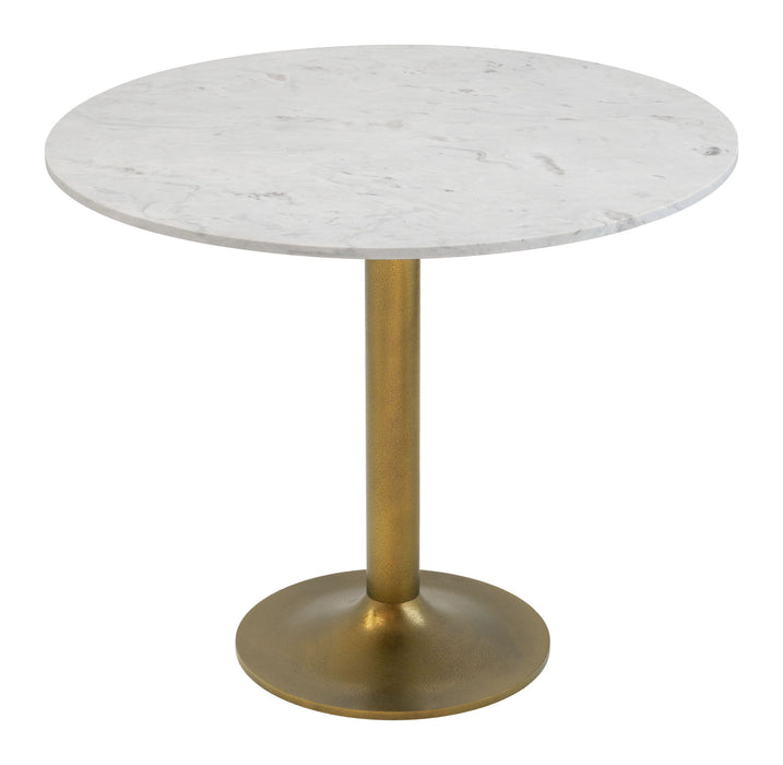 Fullerton - Dining Table - White / Gold Zuo Modern