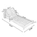 Chaise Lounge Set With 4 Fold Cushion And Built In Headrest, 3 Position Adjustable, For Patio Pool - Cream / Teak Noble House