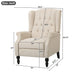 Armchair Recliner With Pushback Mechanism And Wingback Design Noble House