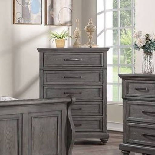 1 Piece Chest With Unique Legs - Antique Gray Home Essentials