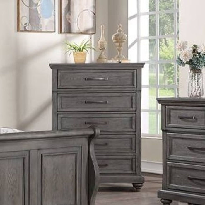 1 Piece Chest With Unique Legs - Antique Gray Home Essentials